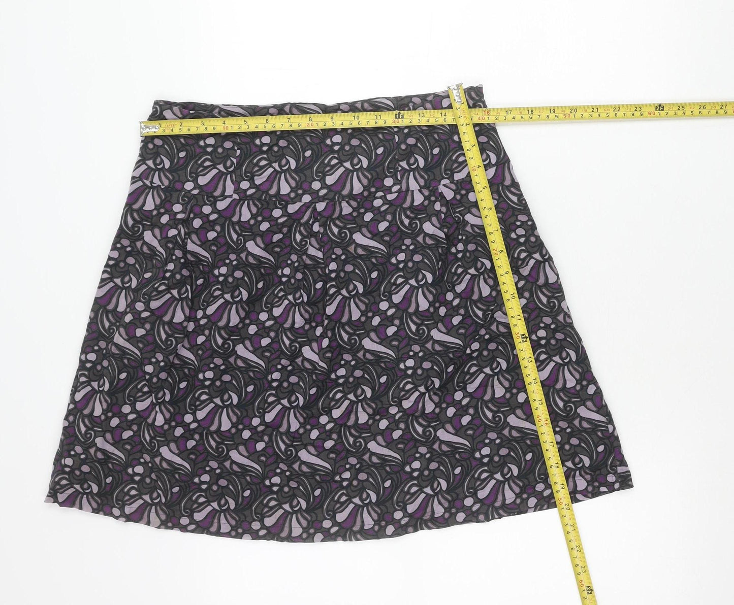 Part Two Women's Multicoloured Floral A-Line Cotton Skirt Size 12