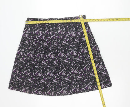 Part Two Women's Multicoloured Floral A-Line Cotton Skirt Size 12