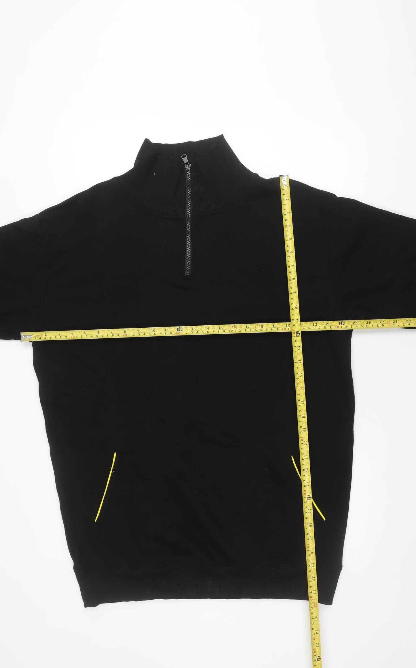 Threadbare Women Black Size 10 1/4 Zip Sweatshirt Cotton Blend