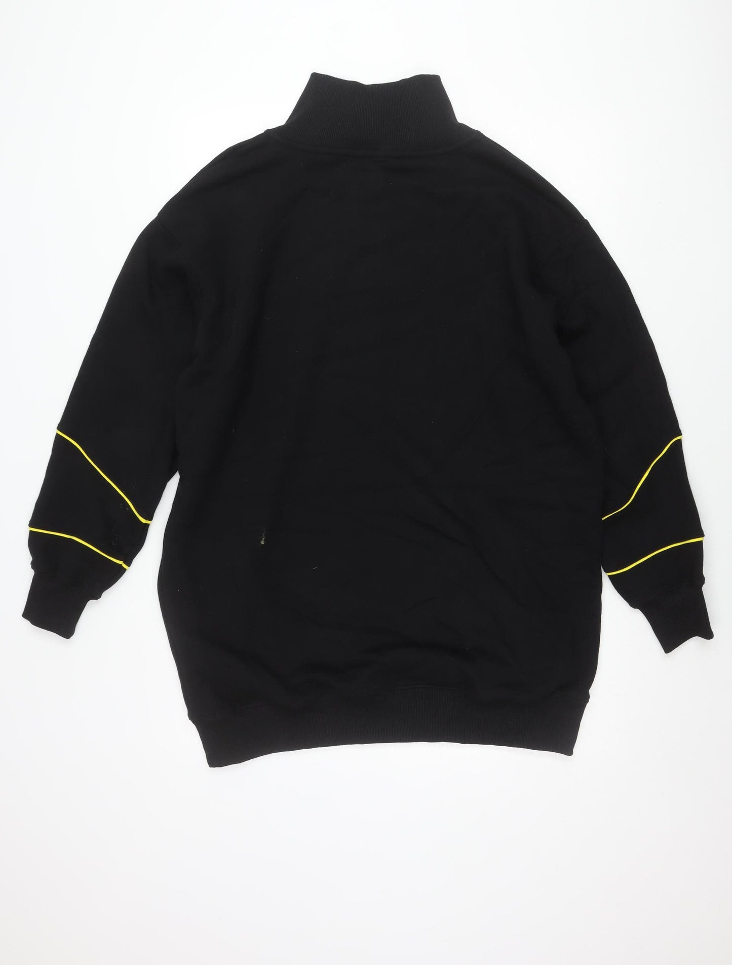 Threadbare Women Black Size 10 1/4 Zip Sweatshirt Cotton Blend