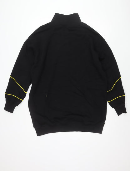 Threadbare Women Black Size 10 1/4 Zip Sweatshirt Cotton Blend