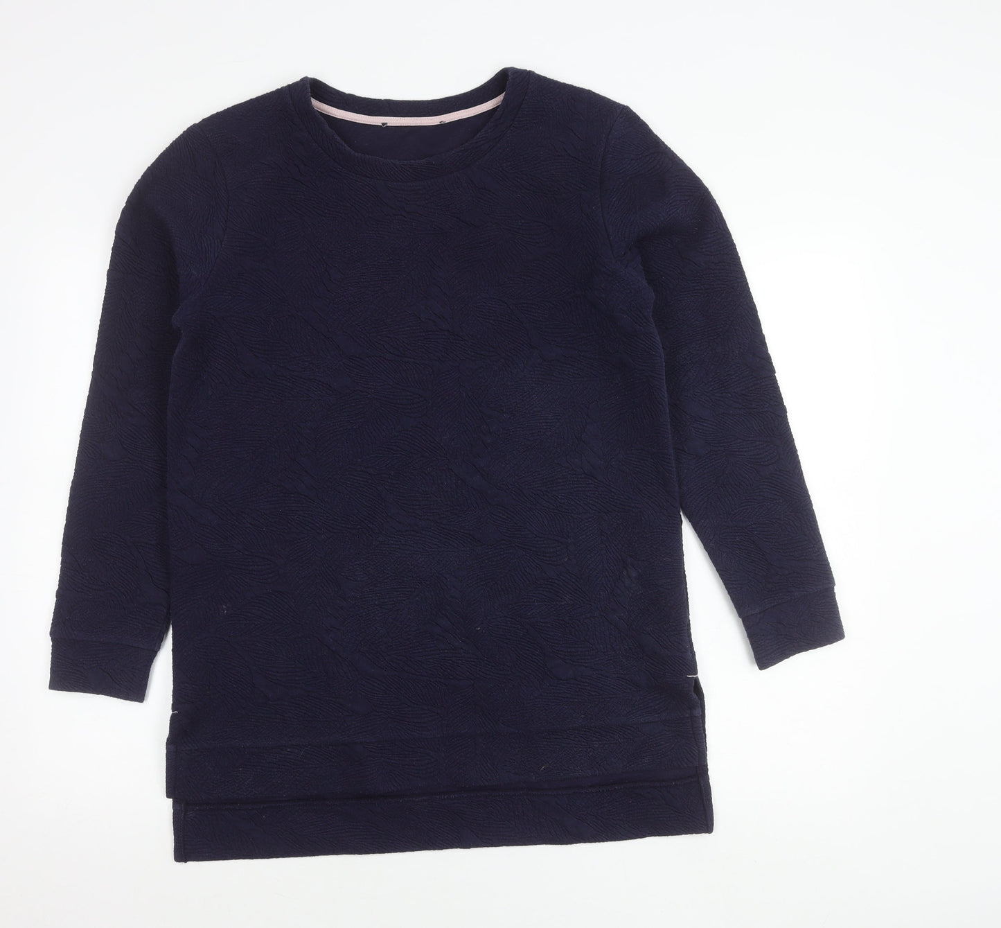 Next Women’s Navy Blue Tunic Sweatshirt UK 12 Regular Fit Cotton Blend