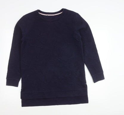 Next Women’s Navy Blue Tunic Sweatshirt UK 12 Regular Fit Cotton Blend