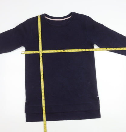 Next Women’s Navy Blue Tunic Sweatshirt UK 12 Regular Fit Cotton Blend