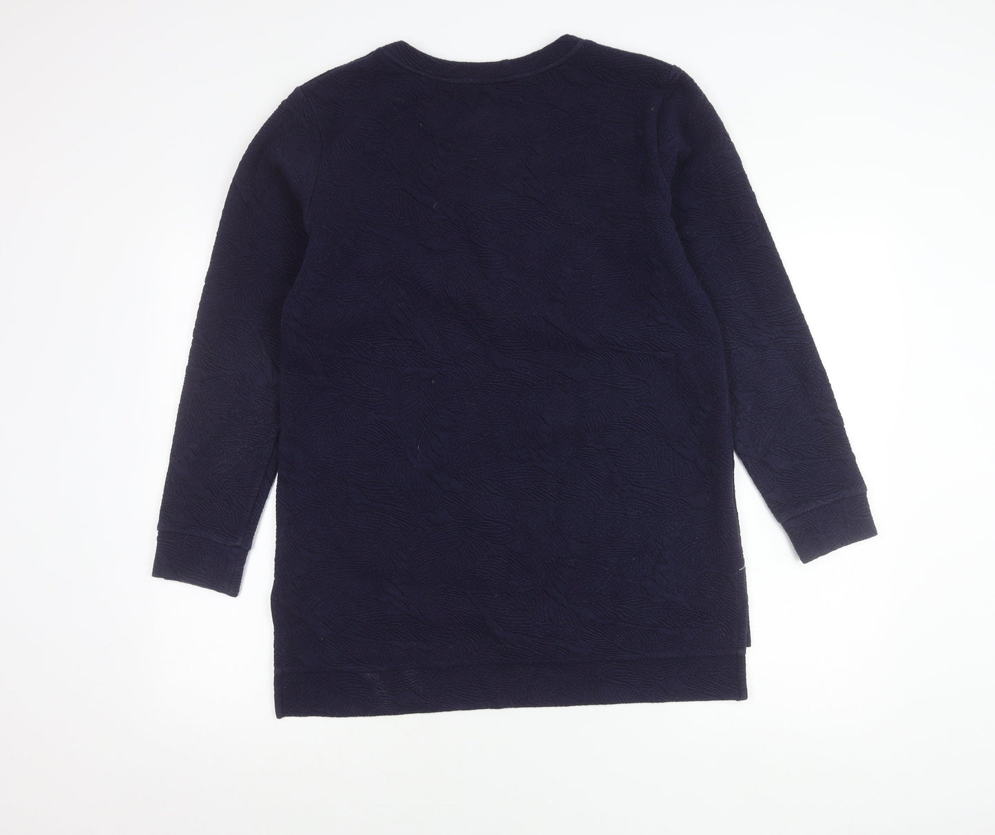 Next Women’s Navy Blue Tunic Sweatshirt UK 12 Regular Fit Cotton Blend