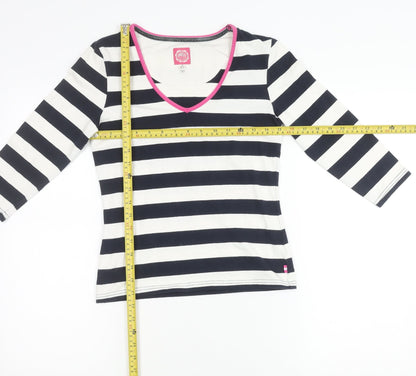 Womens UK Size 10 Joules Blue Basic T-Shirt
