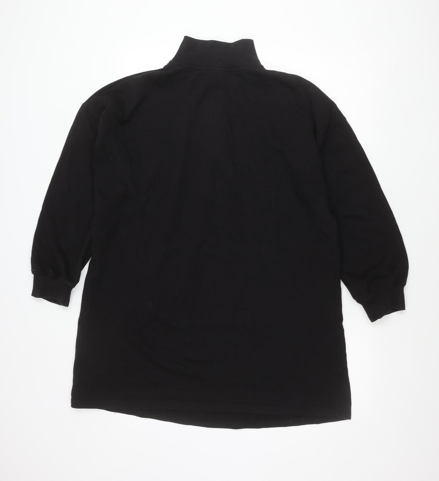 Missguided Women’s Black UK 10 Half Zip Sweatshirt Tunic