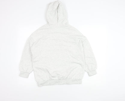 Marks & Spencer Girls Grey Smiley World Pullover Hoodie 9-10 Years