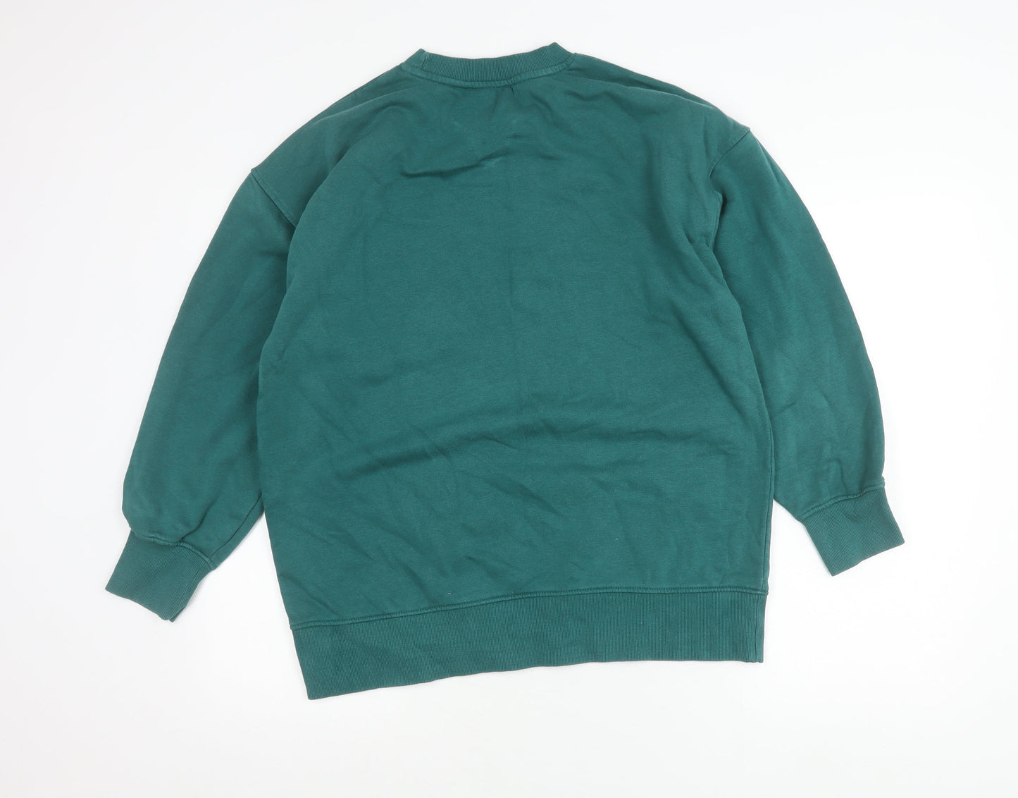Zara Women’s Green Pullover Sweatshirt Size S Cotton Blend