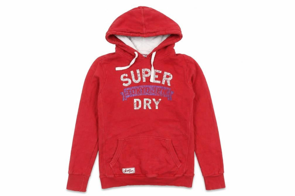 Boys UK Size M Superdry Red Pullover Hoodie