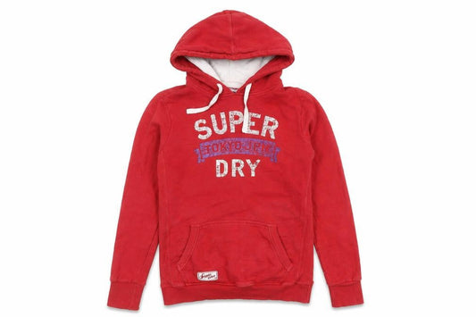 Boys UK Size M Superdry Red Pullover Hoodie
