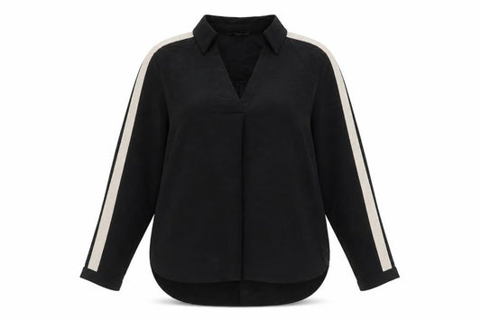 Lipsy Women’s Black Collared Button-Up Shirt Blouse UK 14 Long Sleeve