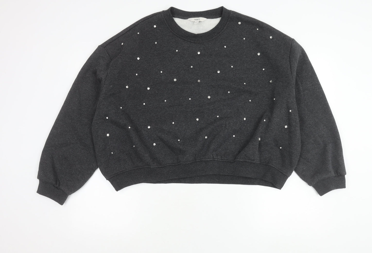 Marks and Spencer Women’s Grey Jewel Pullover Jumper Size L Regular