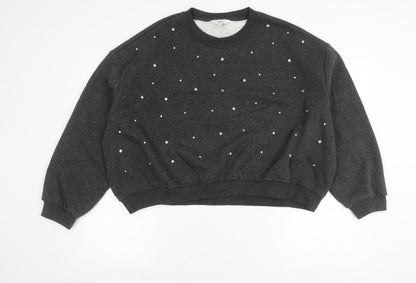 Marks and Spencer Women’s Grey Jewel Pullover Jumper Size L Regular