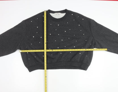 Marks and Spencer Women’s Grey Jewel Pullover Jumper Size L Regular