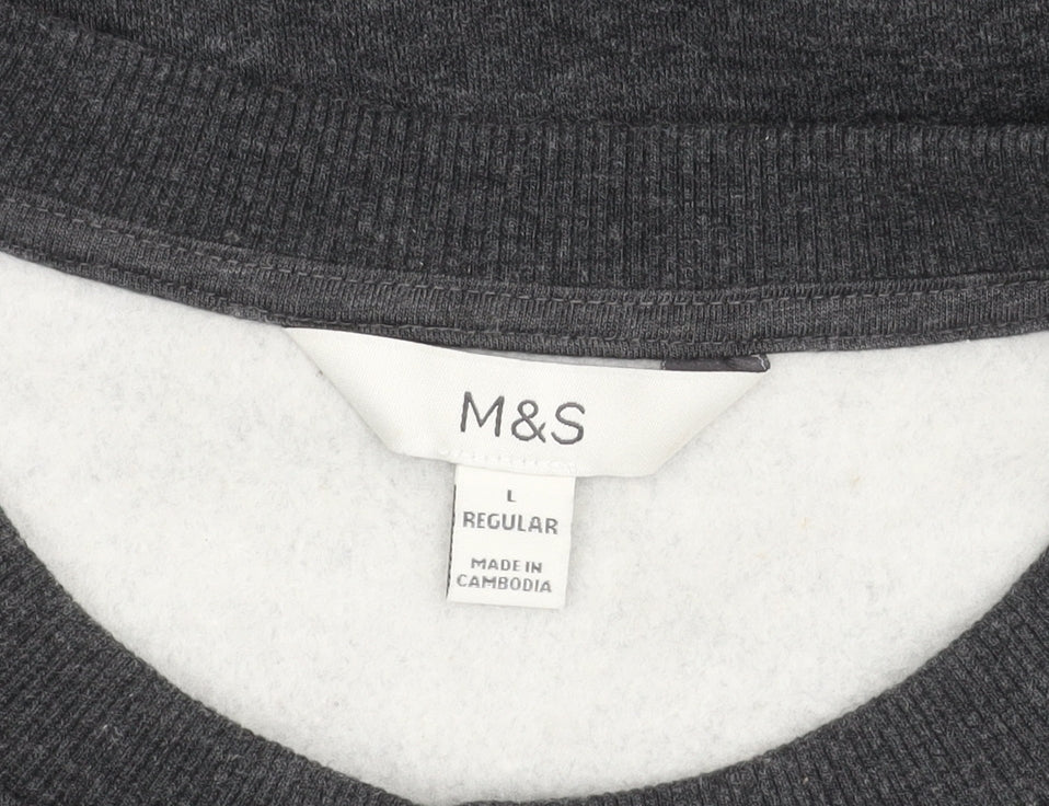 Marks and Spencer Women’s Grey Jewel Pullover Jumper Size L Regular