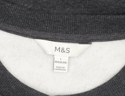 Marks and Spencer Women’s Grey Jewel Pullover Jumper Size L Regular