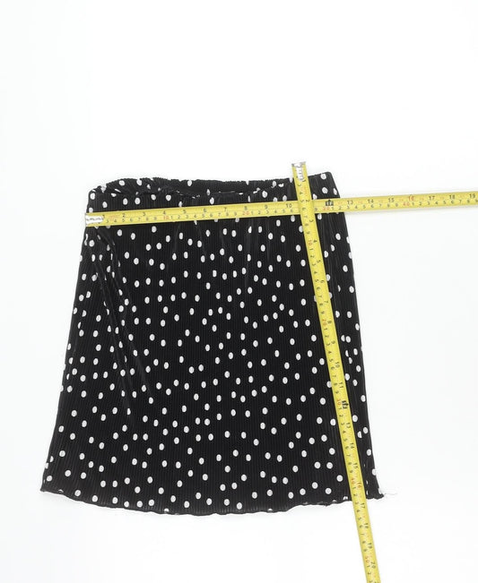 ASOS Women’s Black Polka Dot Pencil Skirt Size 8 Short Stretch