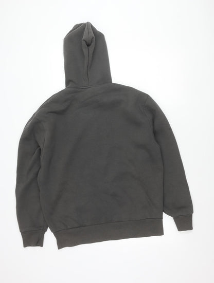 Collusion Men’s Black Pullover Hoodie Small Logo Graphic Print