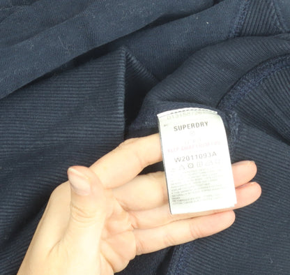 Superdry Men’s Blue XS Pullover Crew Neck Sweatshirt Logo