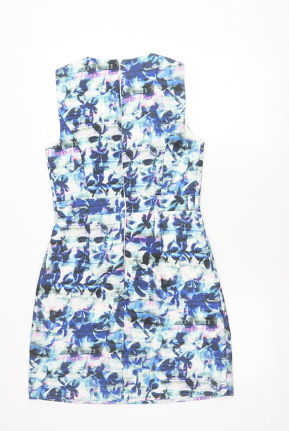 Warehouse Women’s Multicoloured Floral Sheath Dress Size 10