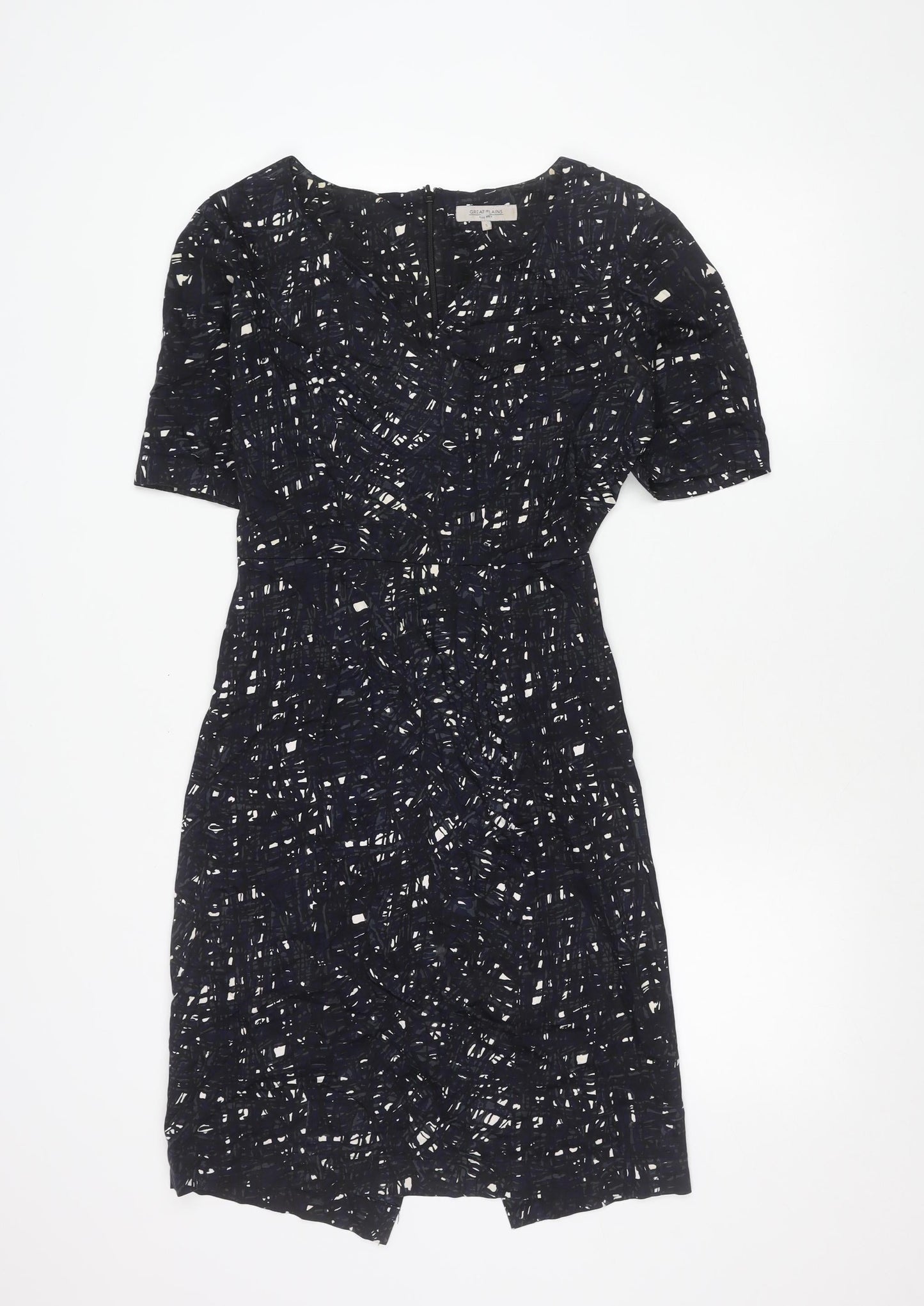 Great Plains Women's Blue Geometric Sheath Dress Size S