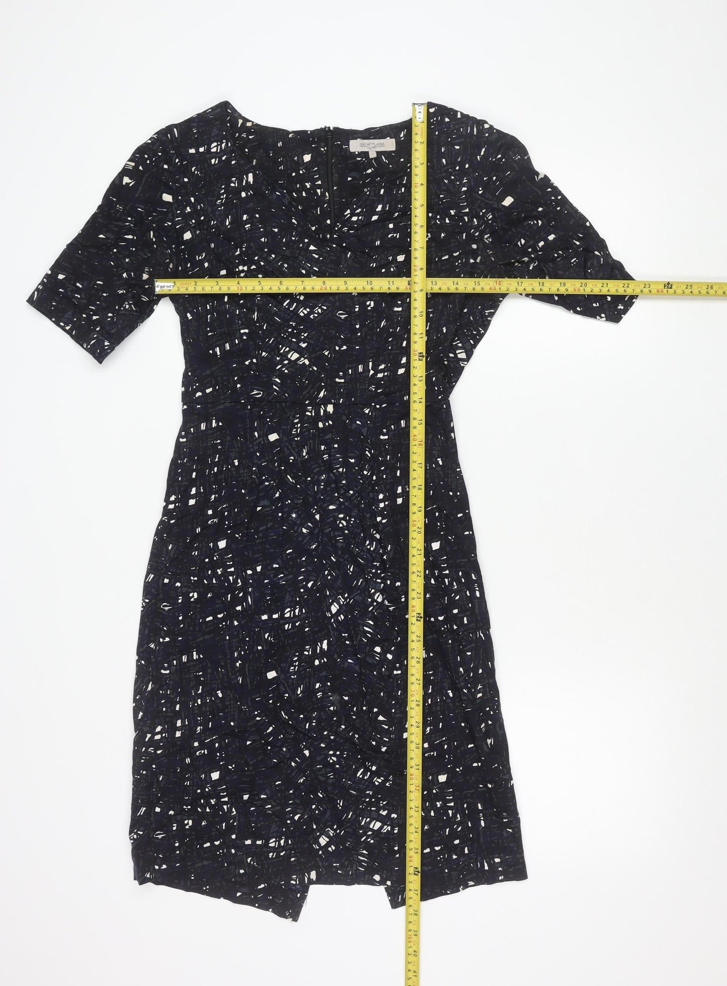 Great Plains Women's Blue Geometric Sheath Dress Size S