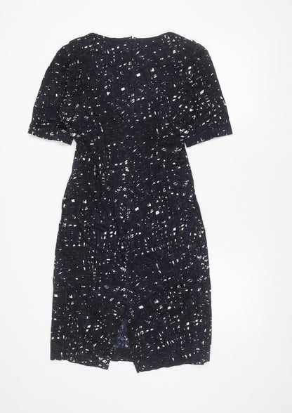 Great Plains Women's Blue Geometric Sheath Dress Size S