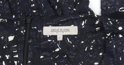 Great Plains Women's Blue Geometric Sheath Dress Size S