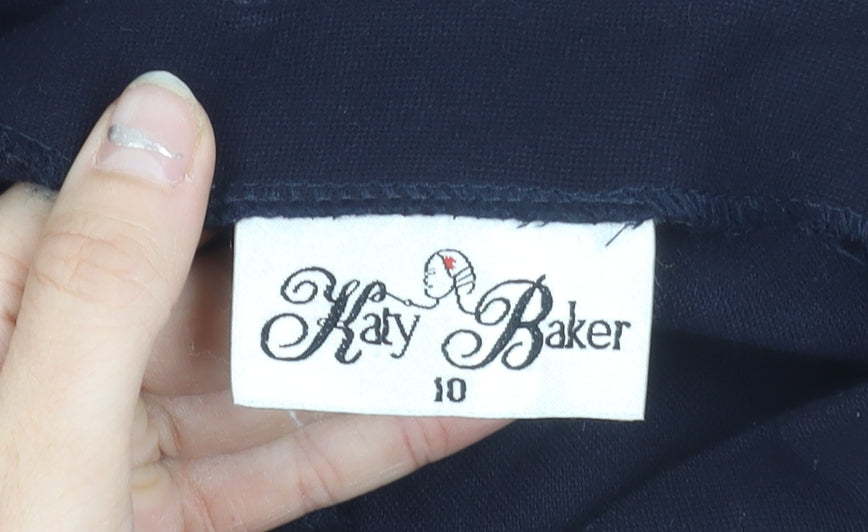 Kay Baker Womens Black Size 10 Pencil Knee Length Skirt Workwear