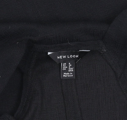 New Look Women’s Black Size 8 Sleeveless Buckle Tank Top