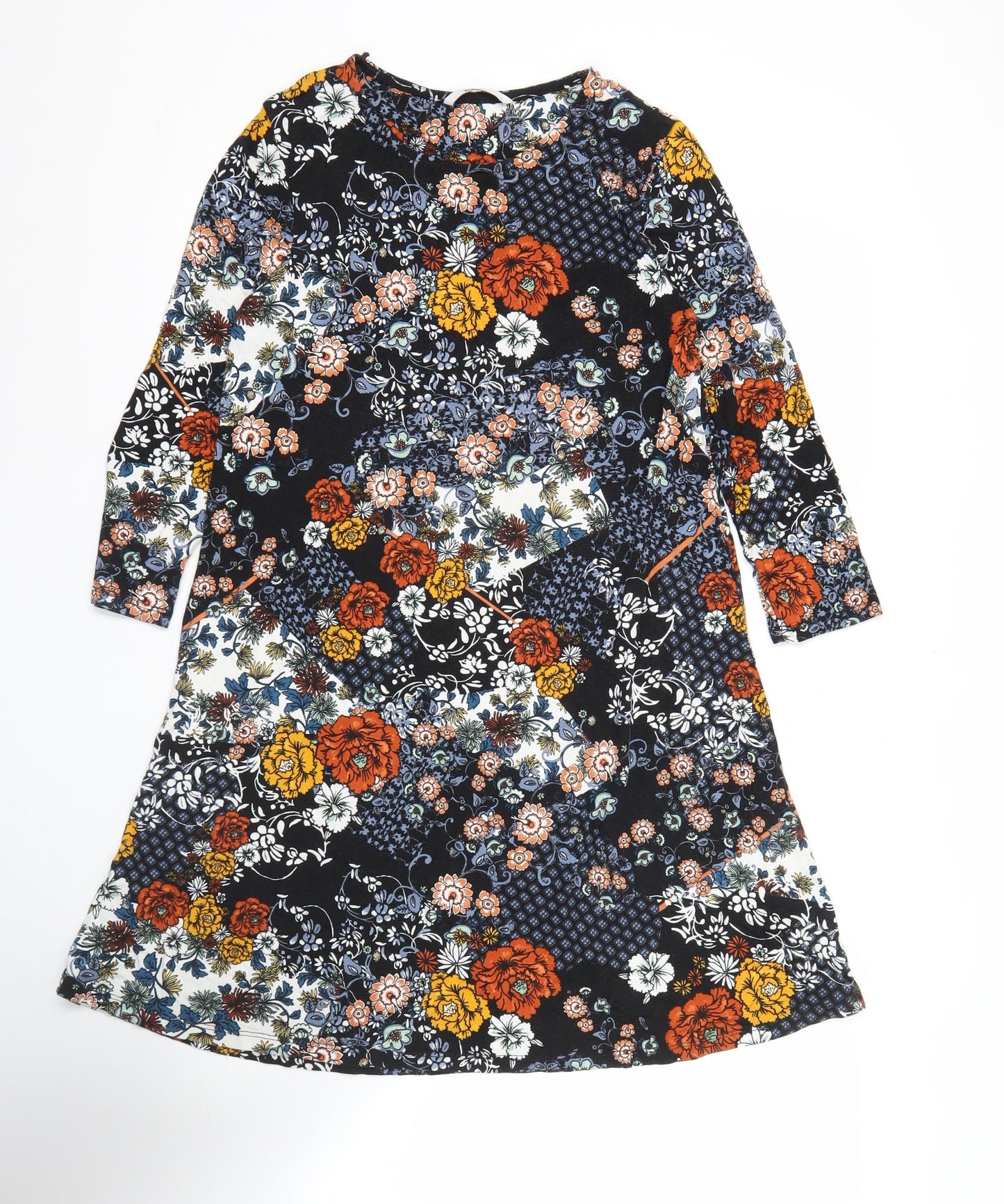 Tu Women’s Multicoloured Floral A-Line Jersey Dress Size 8