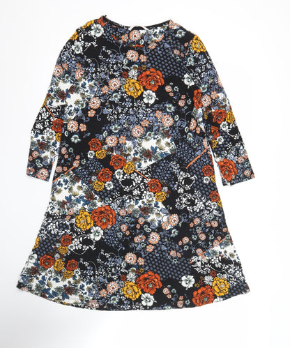Tu Women’s Multicoloured Floral A-Line Jersey Dress Size 8