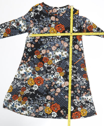 Tu Women’s Multicoloured Floral A-Line Jersey Dress Size 8