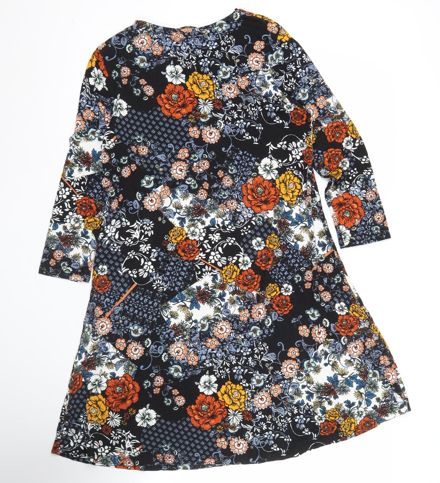 Tu Women’s Multicoloured Floral A-Line Jersey Dress Size 8