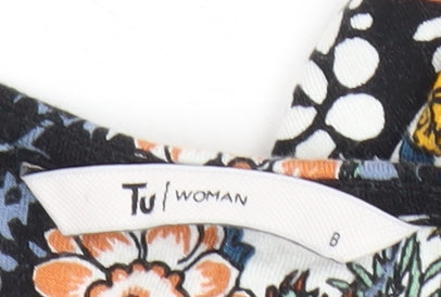 Tu Women’s Multicoloured Floral A-Line Jersey Dress Size 8