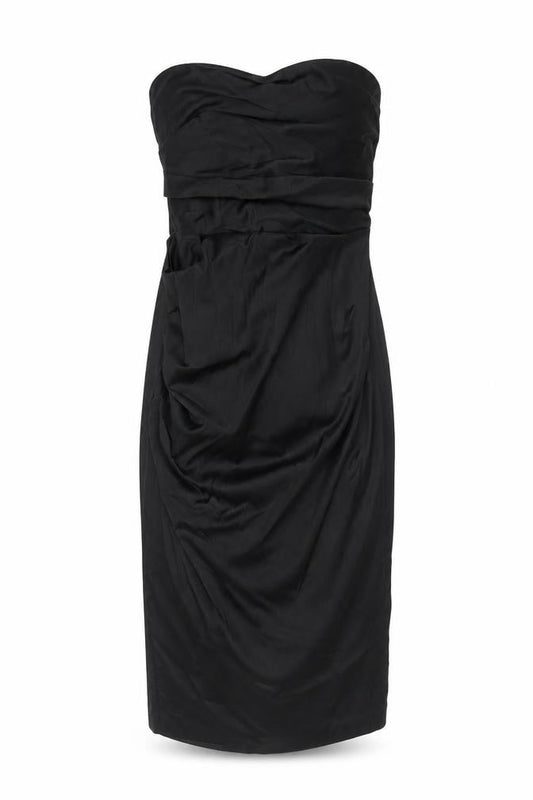 ASOS Women's Black Strapless Bodycon Dress Size 6 Knee Length Cocktail