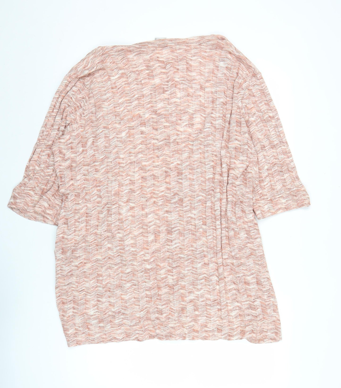 Zara Women Pink Open Knit Cardigan Medium Short Sleeve