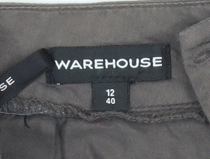 Warehouse Women Brown Size 12 Bubble Hem Cotton Skirt