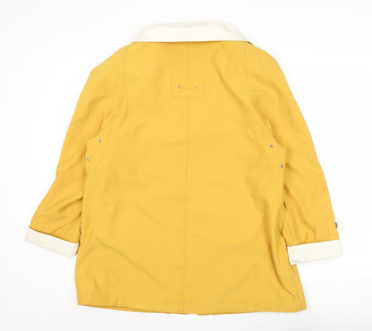 First Avenue Classics Womens Yellow Size 14 Rain Coat Jacket Hooded