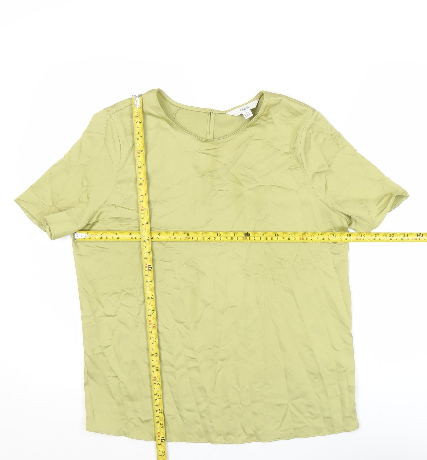 Marks and Spencer Women’s Green Size 8 Regular Fit Blouse