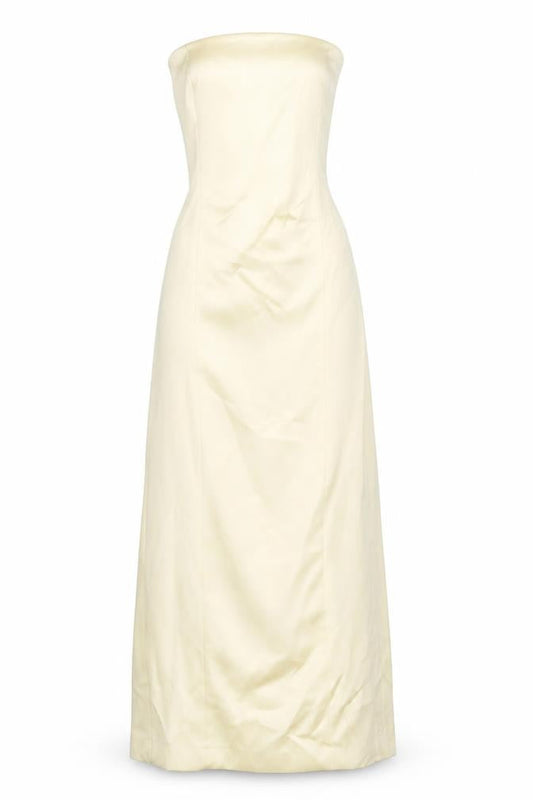 Zara Women Beige Strapless Bodycon Long Dress Size 12