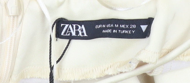 Zara Women Beige Strapless Bodycon Long Dress Size 12