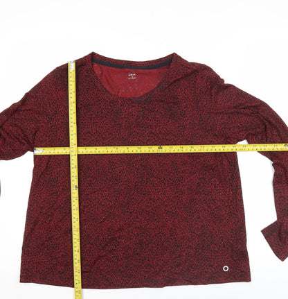 Marks and Spencer Women’s Red Animal Print Long Sleeve T-Shirt Size 18