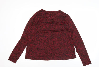Marks and Spencer Women’s Red Animal Print Long Sleeve T-Shirt Size 18