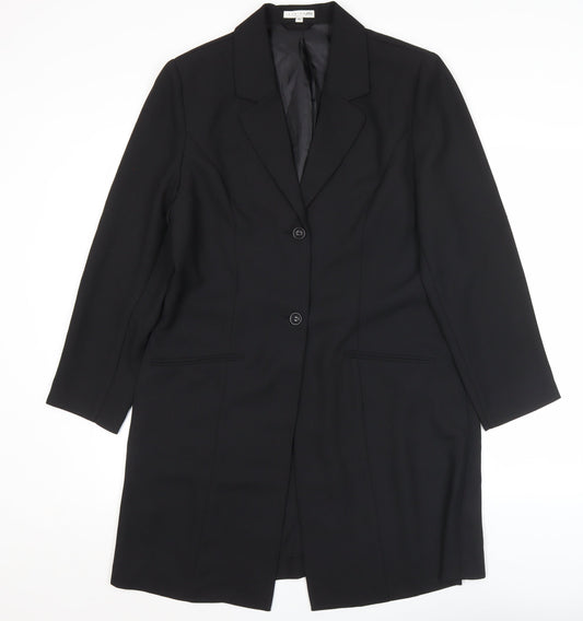 Fashion Plus Womens Black Size 14 Tailored Formal Suit Jacket
