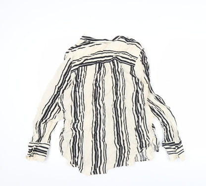 Marks and Spencer Autograph Women’s Black White Striped Blouse Size 14