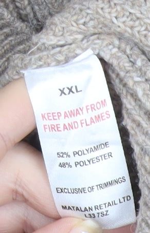 Easy Men’s Beige 2XL 1/4 Zip Knit Pullover Jumper