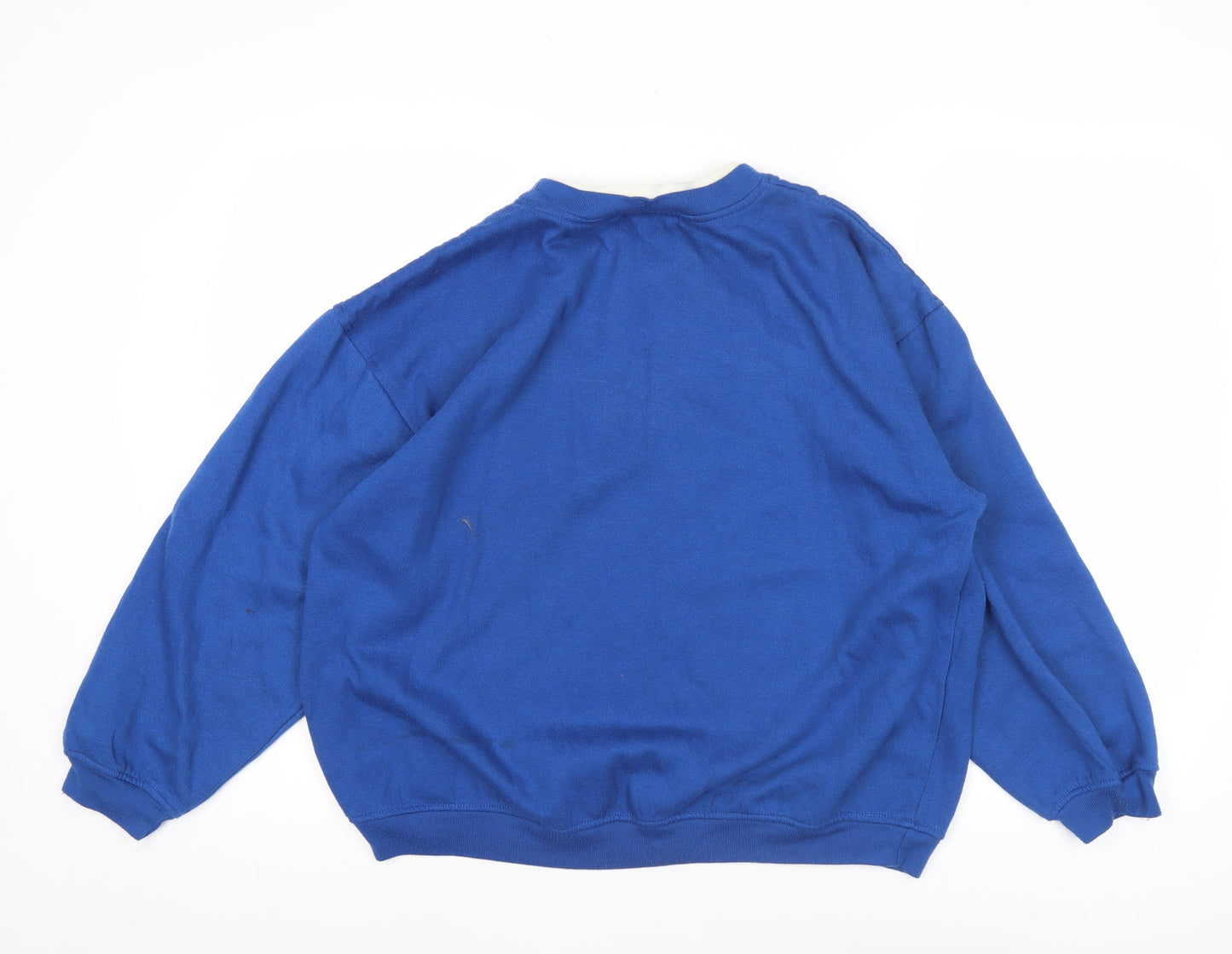 Basic Editions Women’s Blue Embroidered Sweatshirt Size S