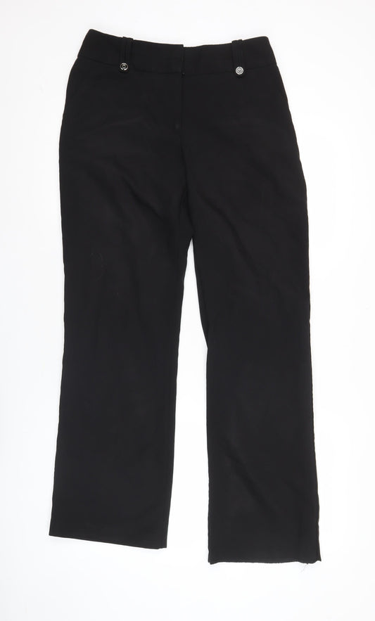 BHS Women’s Black Size 10 Straight Leg Dress Trousers Workwear
